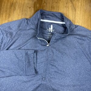 Johnnie O Long Sleeve 1/4 Zip Pullover Men's XXL Heather Blue Golf Stretch